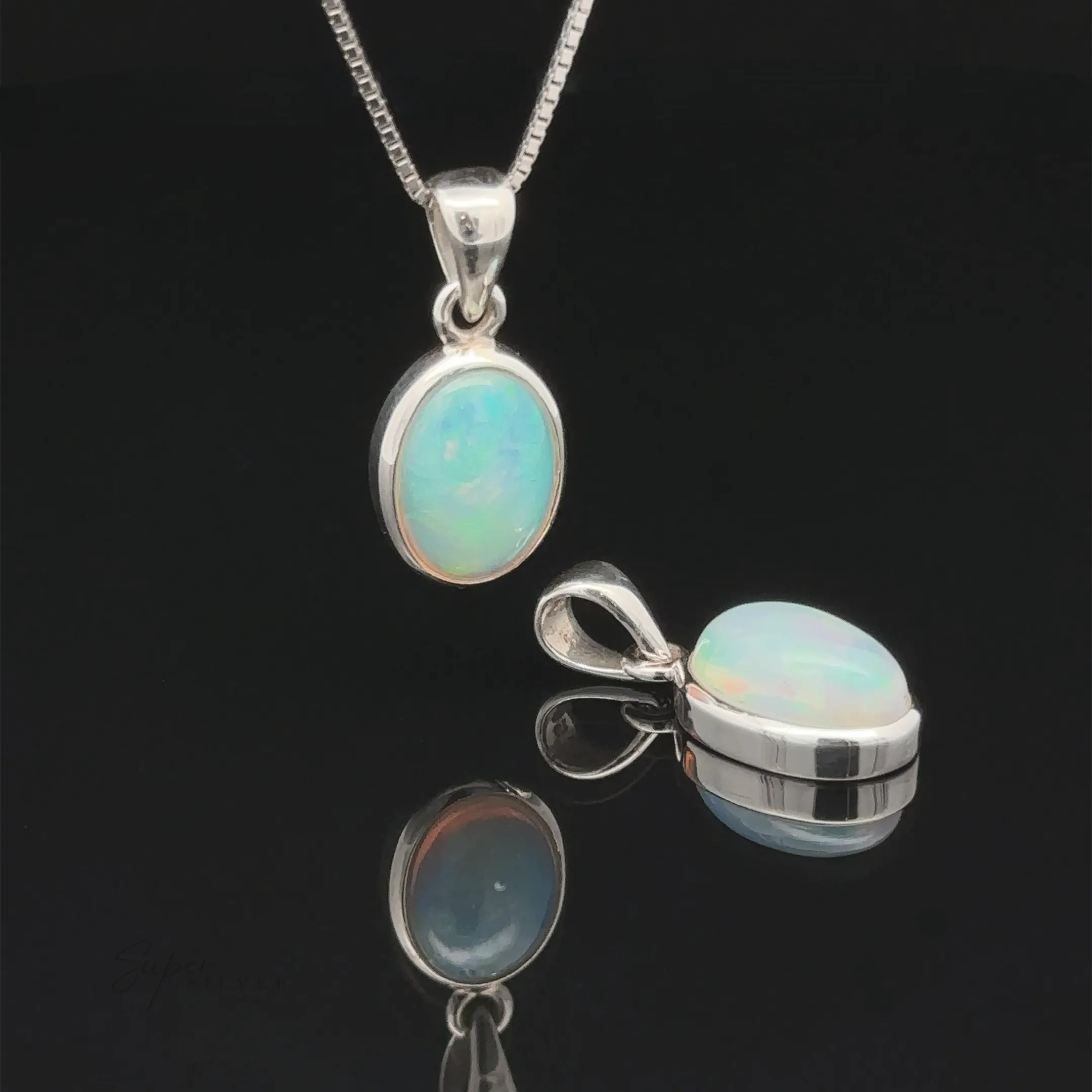 Oval Ethiopian Opal Pendant
