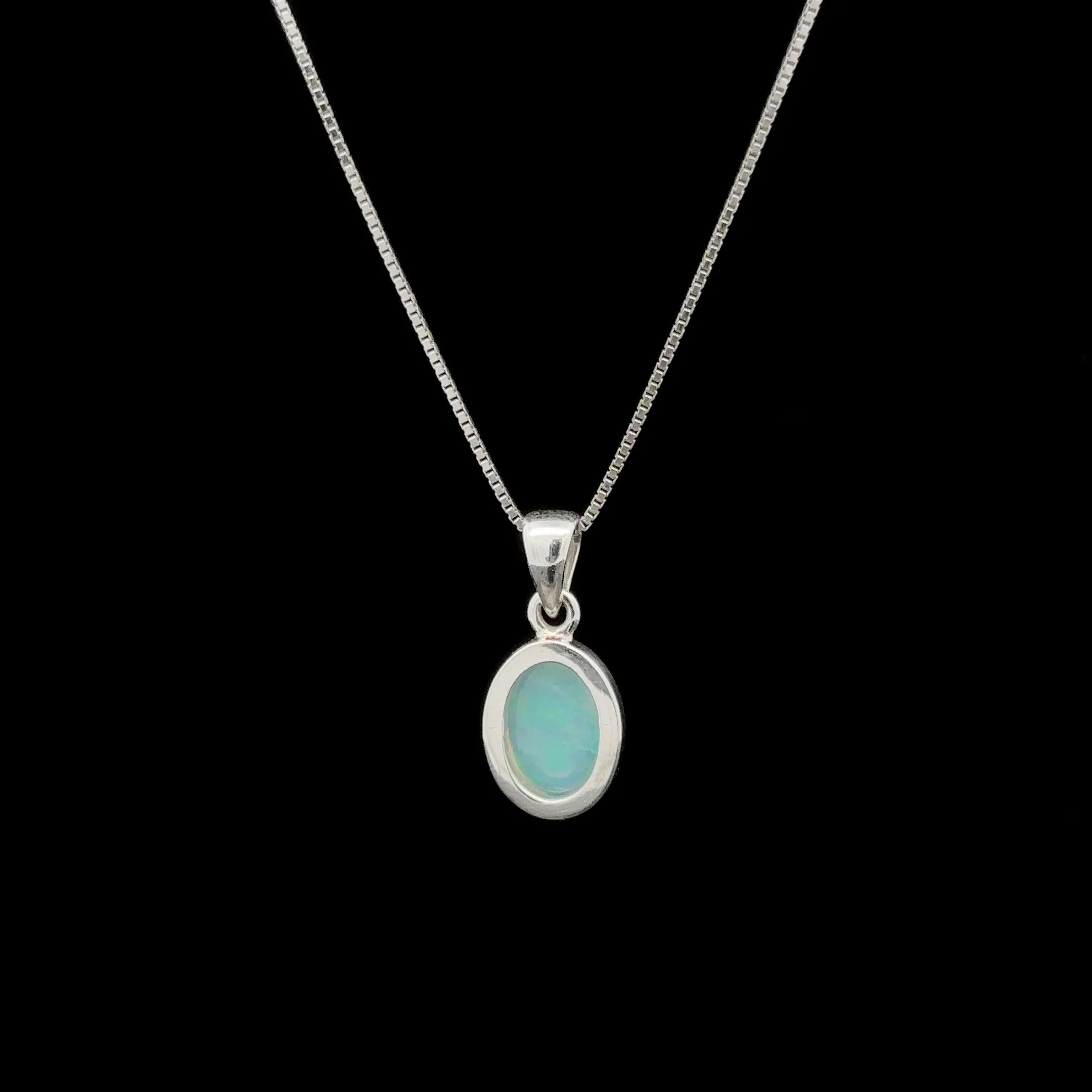 Oval Ethiopian Opal Pendant