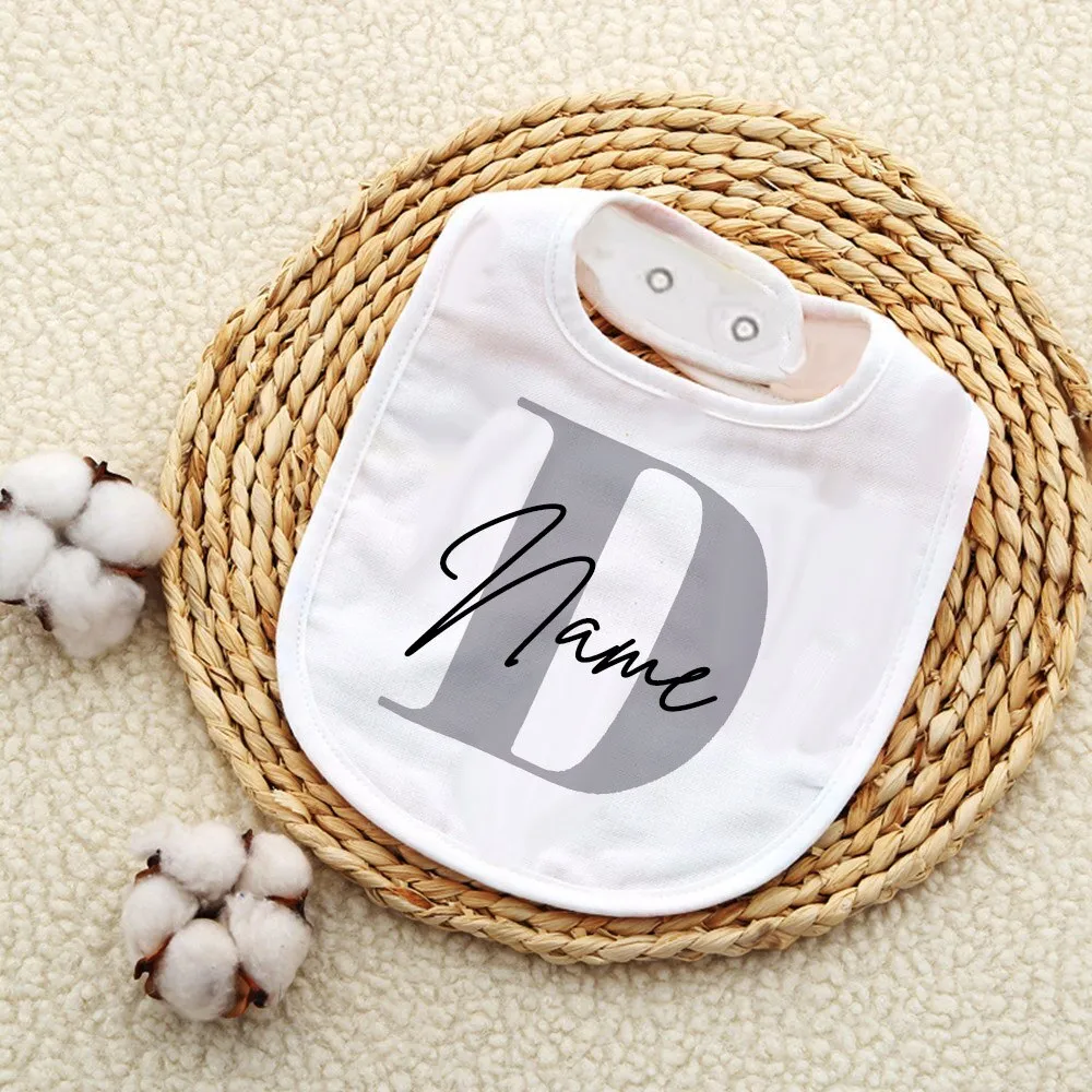 Personalized Baby Bib Bibs Custom Initial with Name