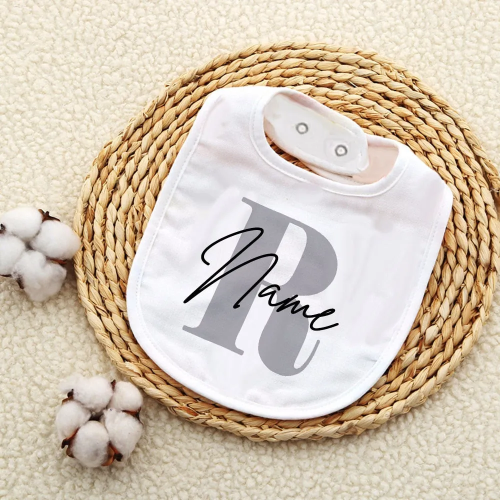 Personalized Baby Bib Bibs Custom Initial with Name