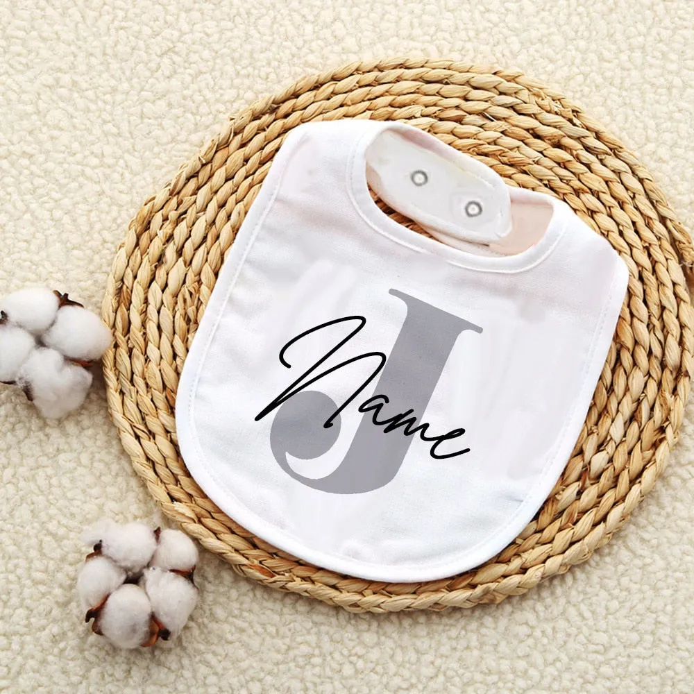 Personalized Baby Bib Bibs Custom Initial with Name