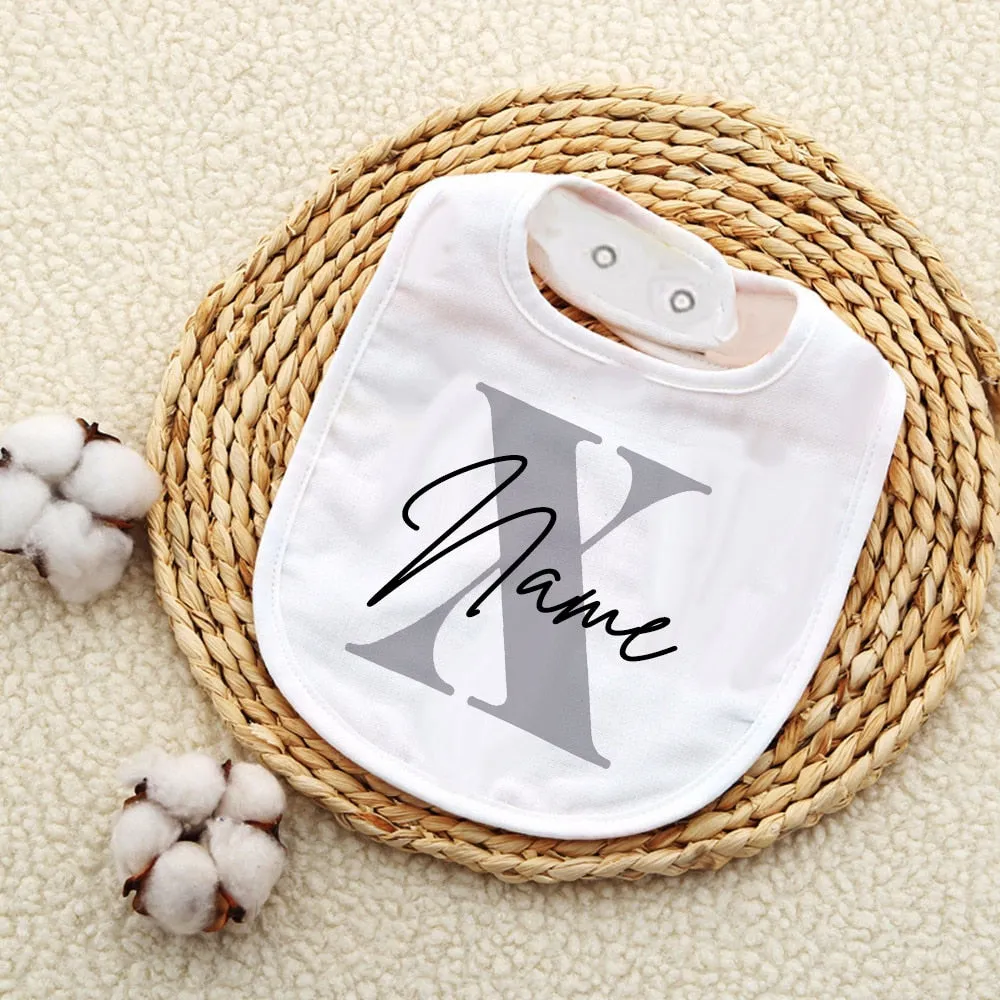 Personalized Baby Bib Bibs Custom Initial with Name