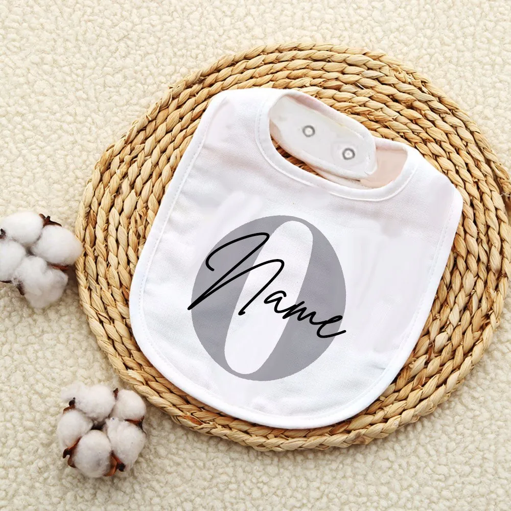 Personalized Baby Bib Bibs Custom Initial with Name