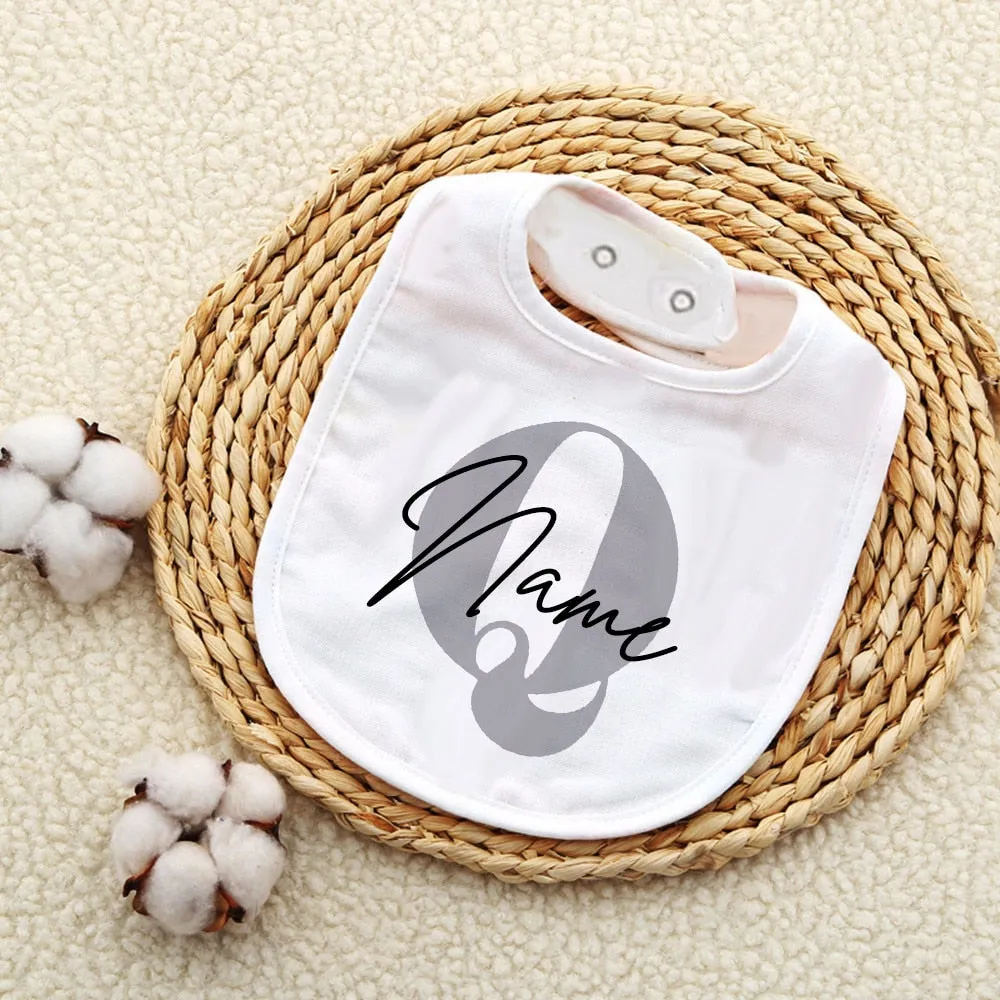 Personalized Baby Bib Bibs Custom Initial with Name