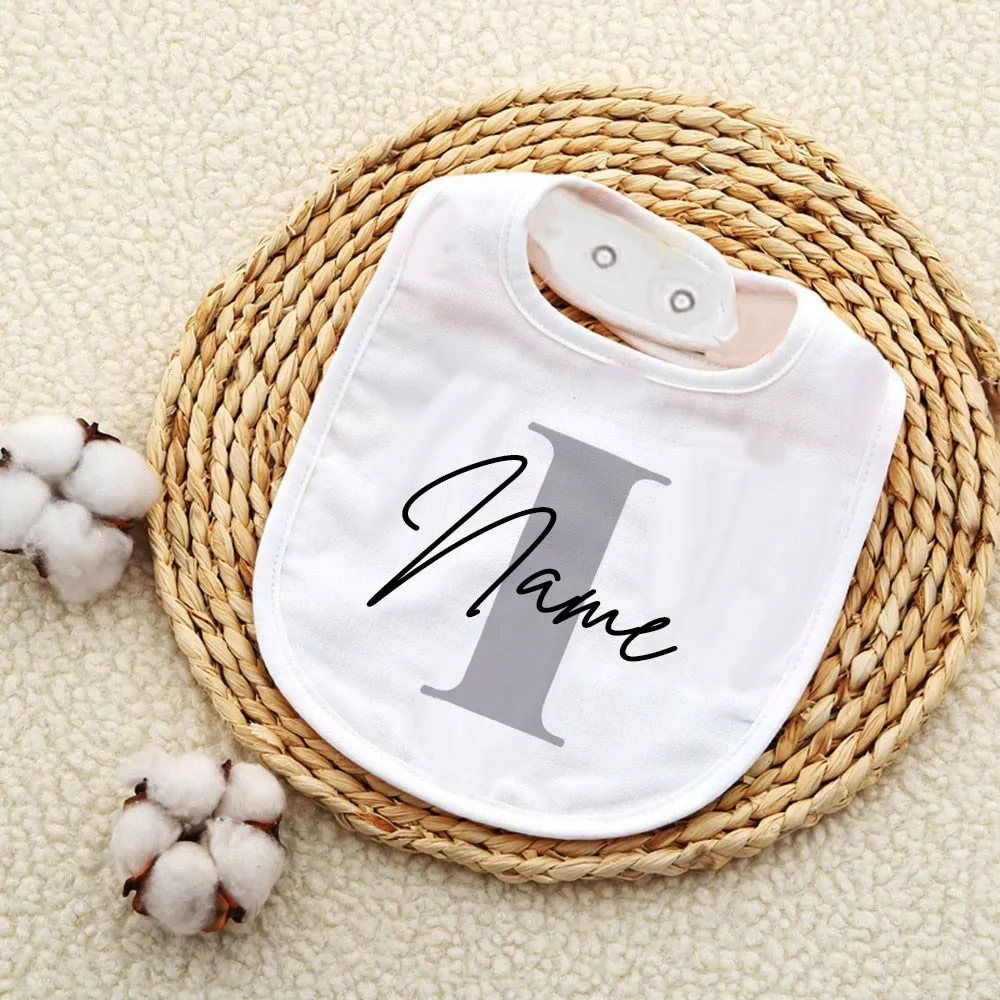 Personalized Baby Bib Bibs Custom Initial with Name