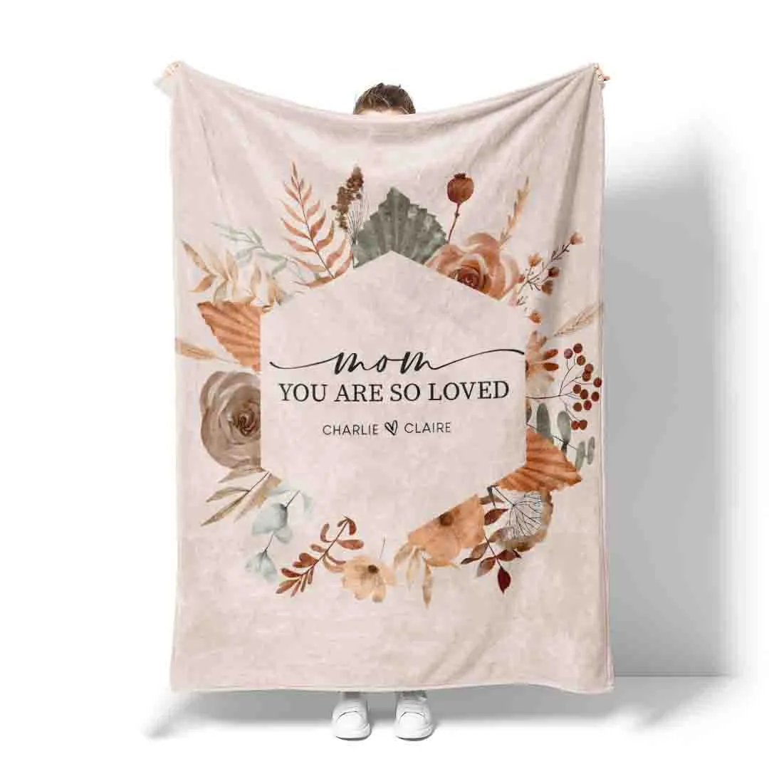 Personalized Blanket | Floral Arrangement