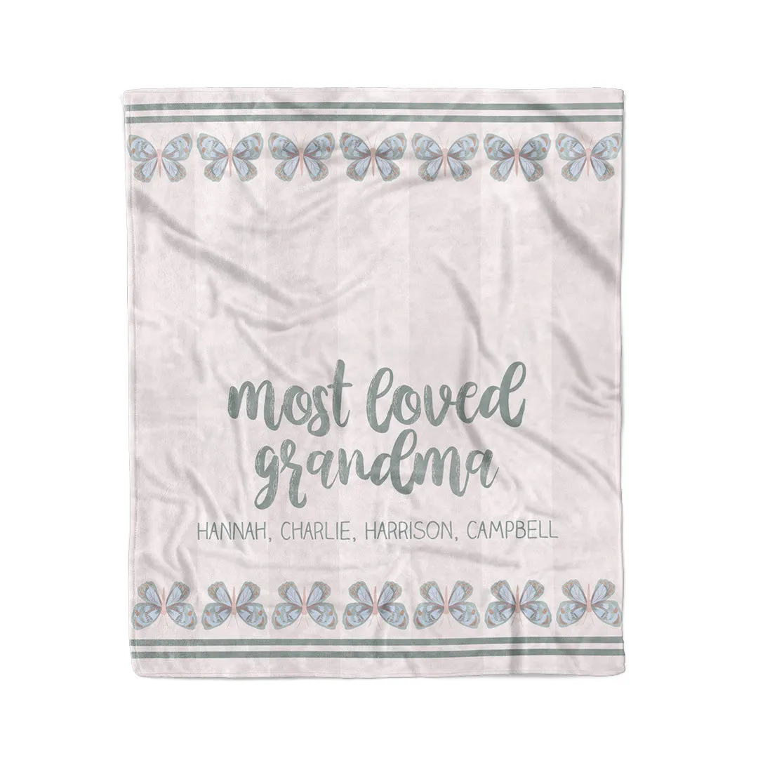 Personalized Blanket | Grandma's Butterfly Love