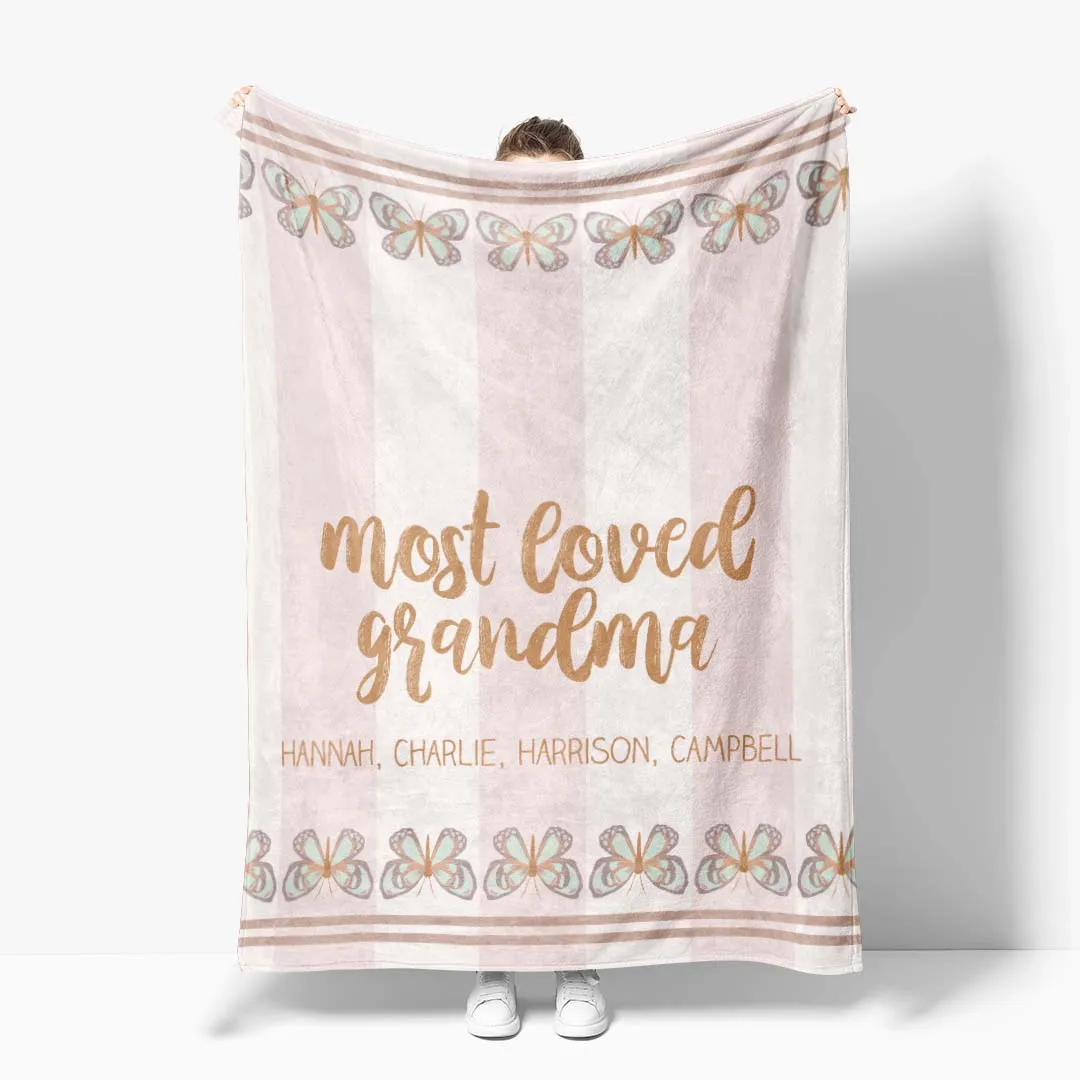 Personalized Blanket | Grandma's Butterfly Love