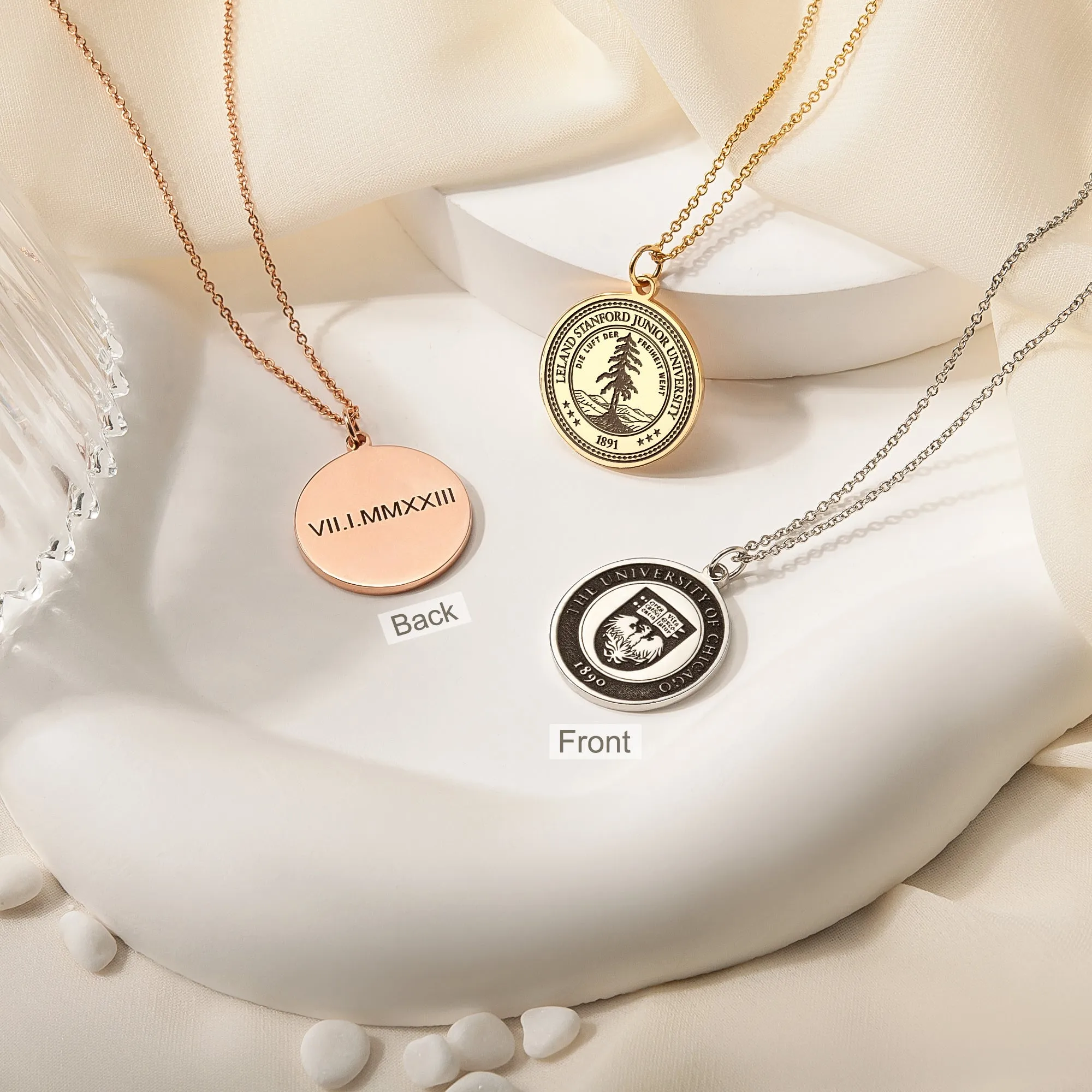 Personalized College Logo Graduation Necklace