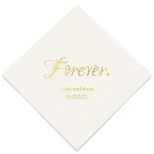 PERSONALIZED FOIL PRINTED PAPER NAPKINS - Forever

(50/pkg)