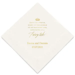 PERSONALIZED FOIL PRINTED PAPER NAPKINS - Love Gives Us A Fairy Tale
(50/pkg)