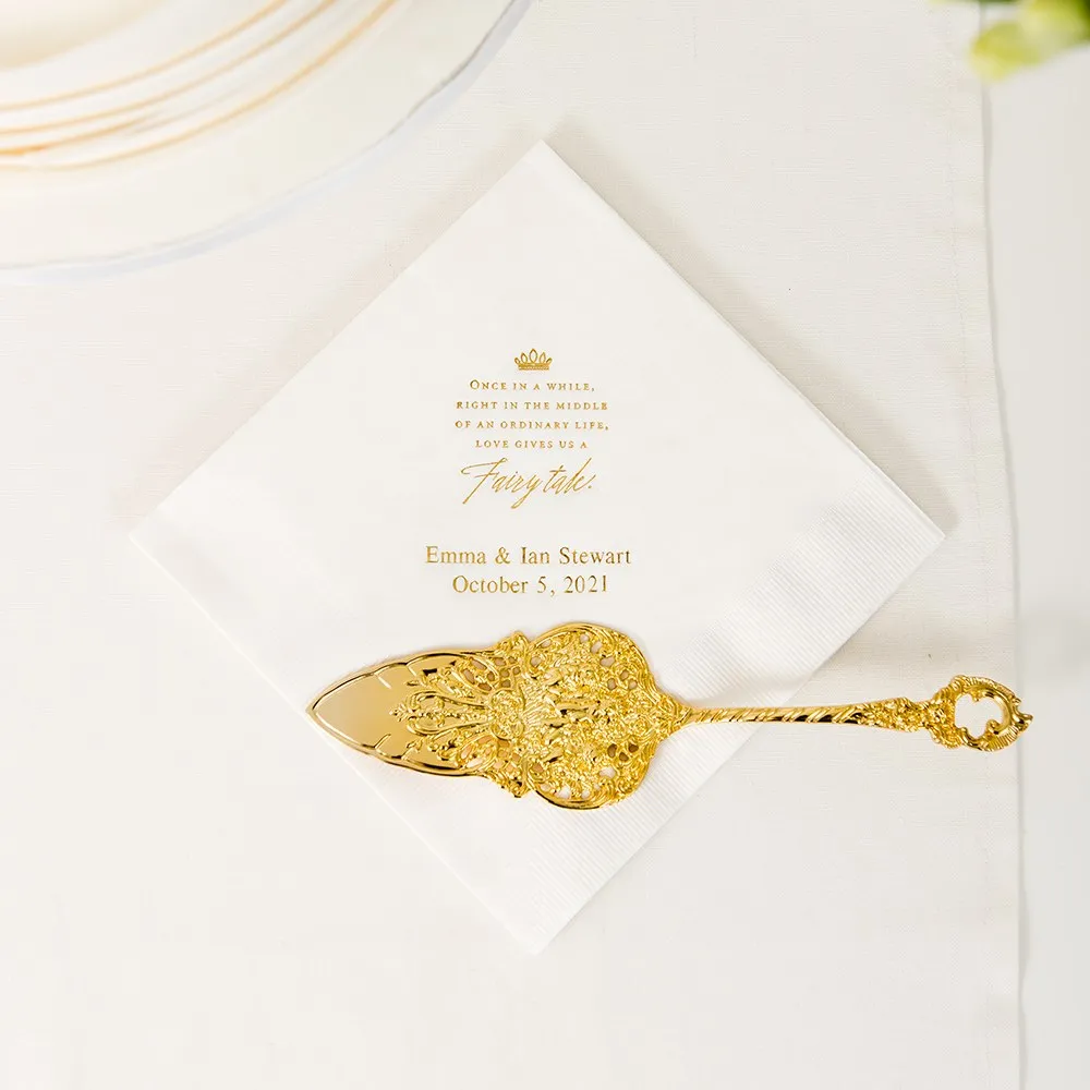 PERSONALIZED FOIL PRINTED PAPER NAPKINS - Love Gives Us A Fairy Tale
(50/pkg)