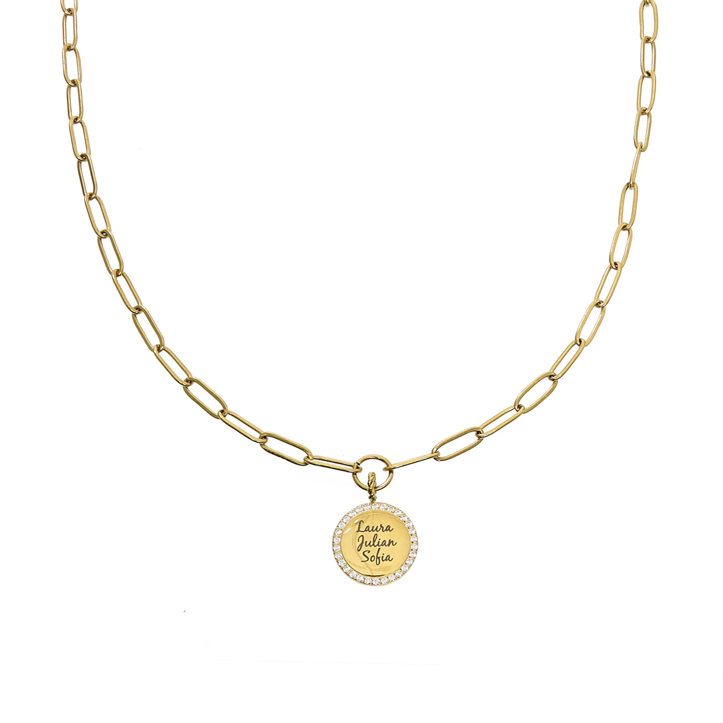 Personalized Paperclip Coin Necklace