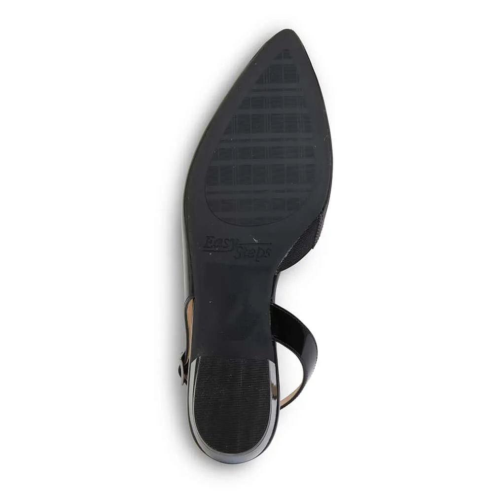 Ramsey Heel in Black Patent