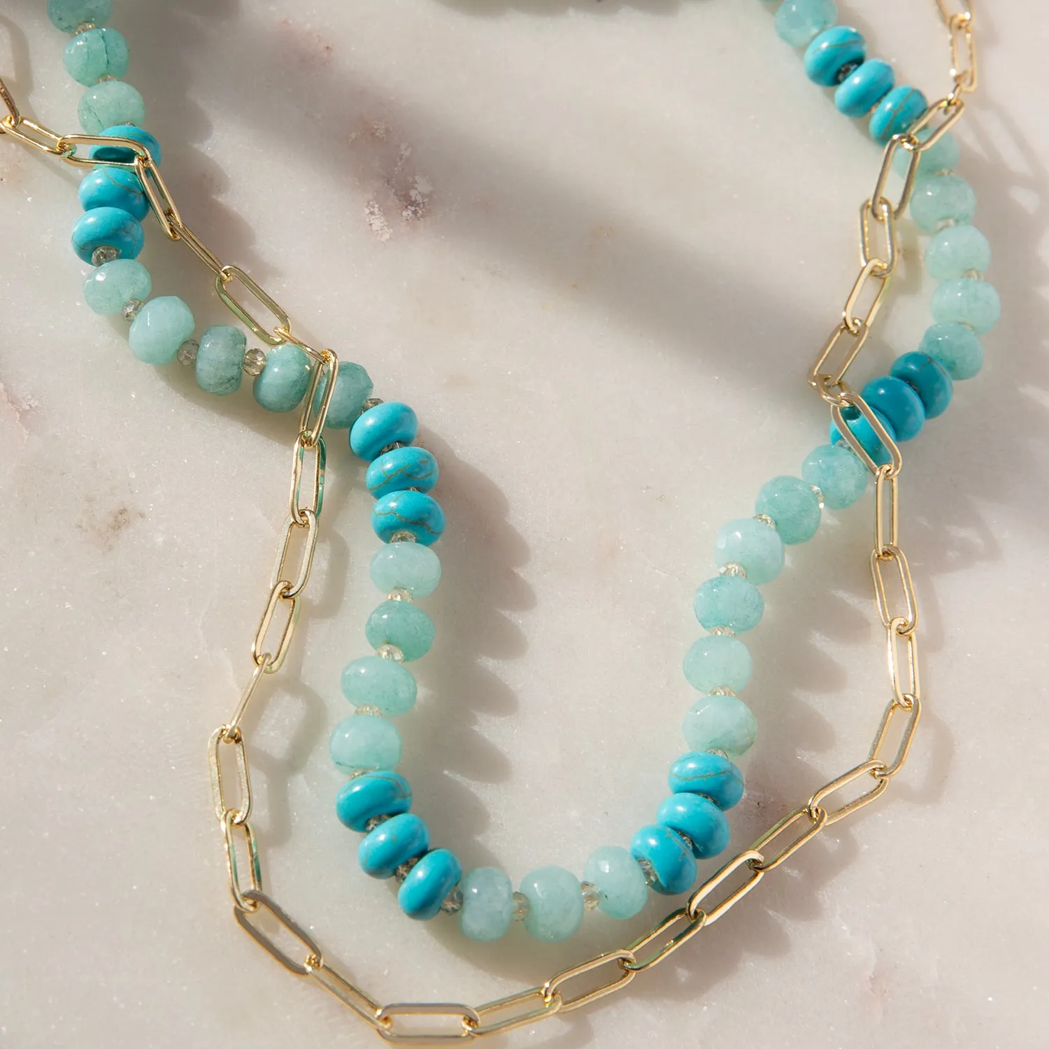 rondelle beaded necklace