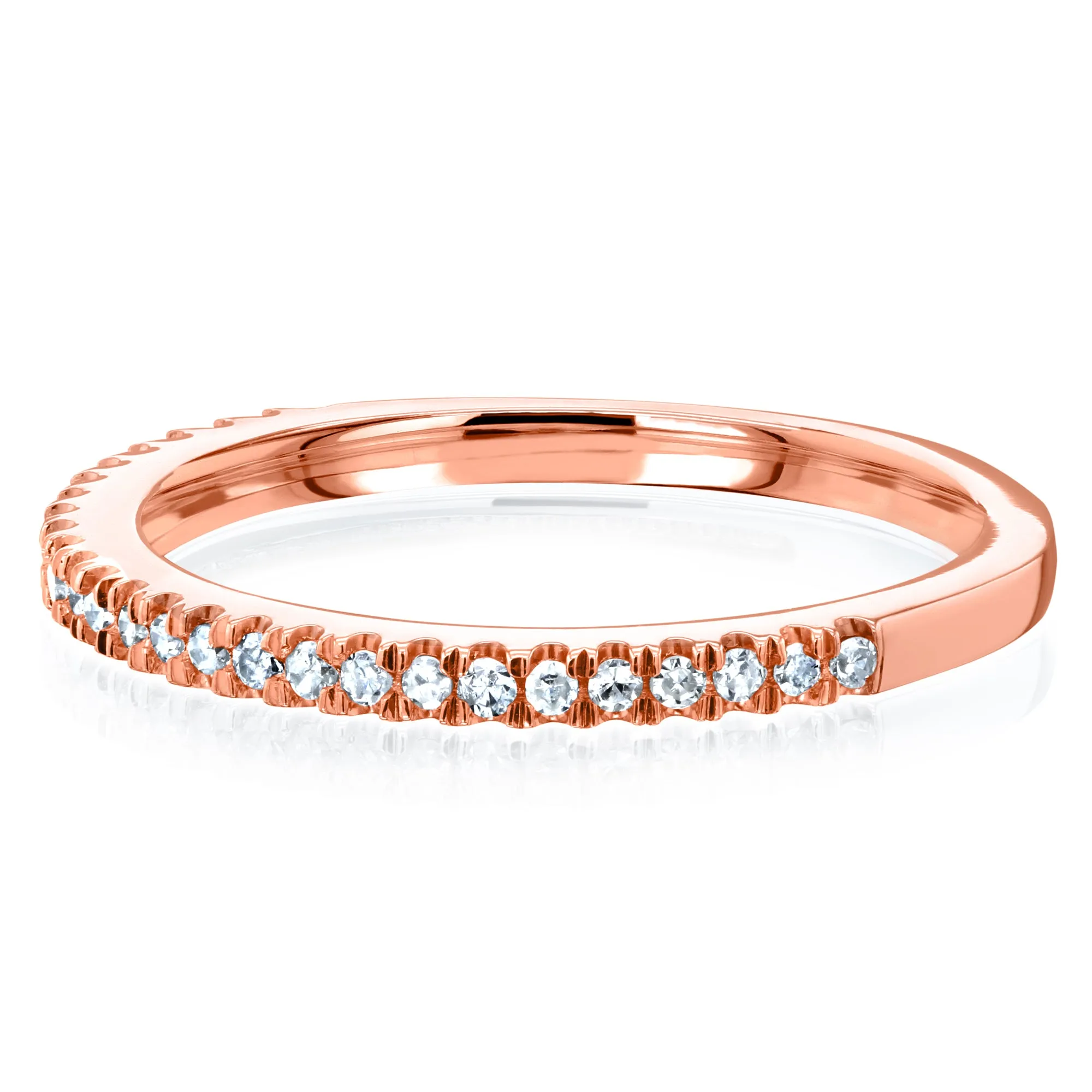Round Brilliant Moissanite and Diamond Halo Bridal Wedding Rings Set 2 1/3 CTW 14k Rose Gold (DEF/VS, GH/I)