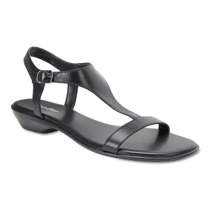Sandra Sandal in Black Leather