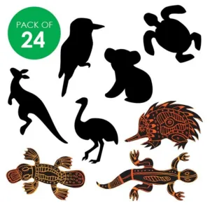 Scratch Board Australian Animal Shapes