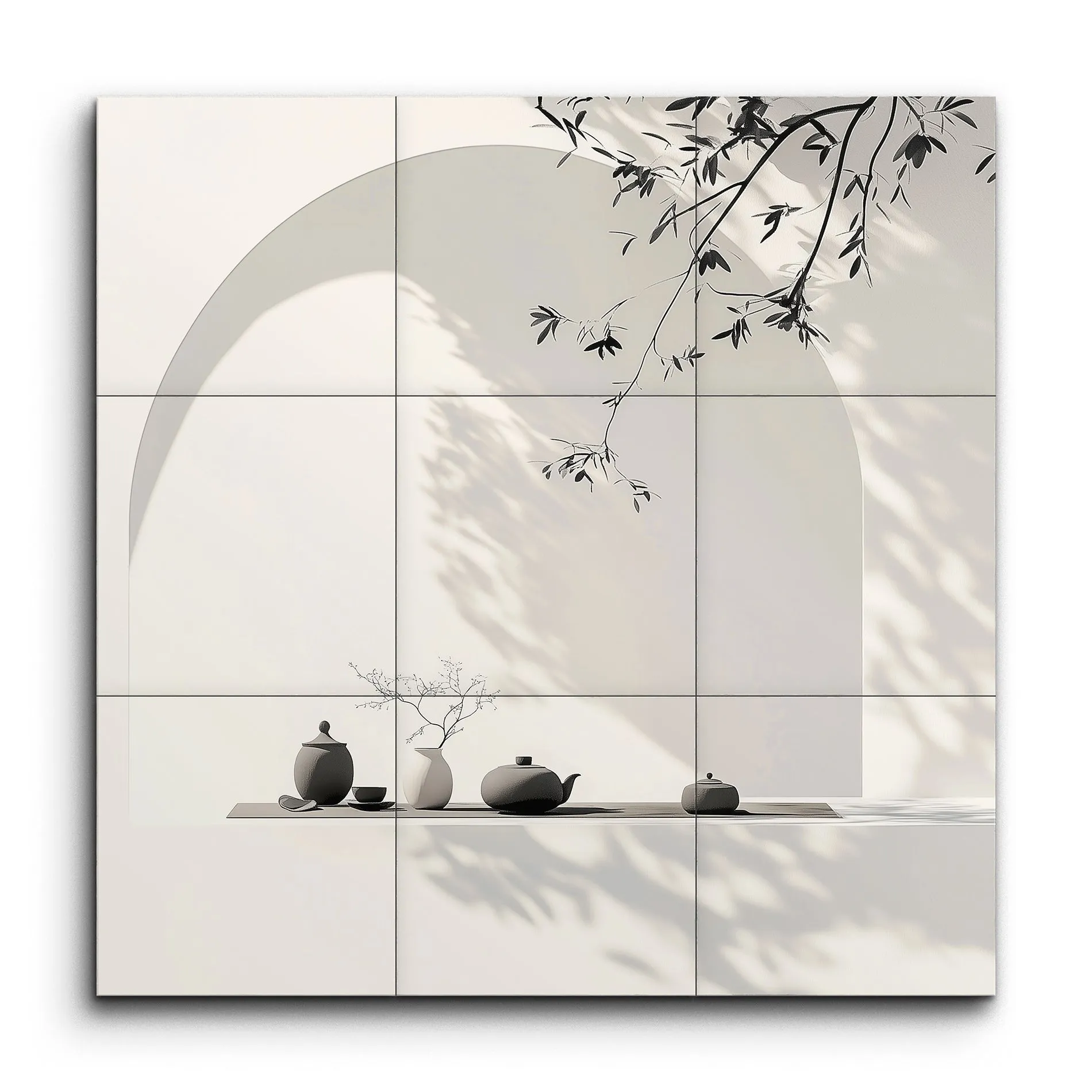 Serene Tea Set Harmony: Minimalist Elegance