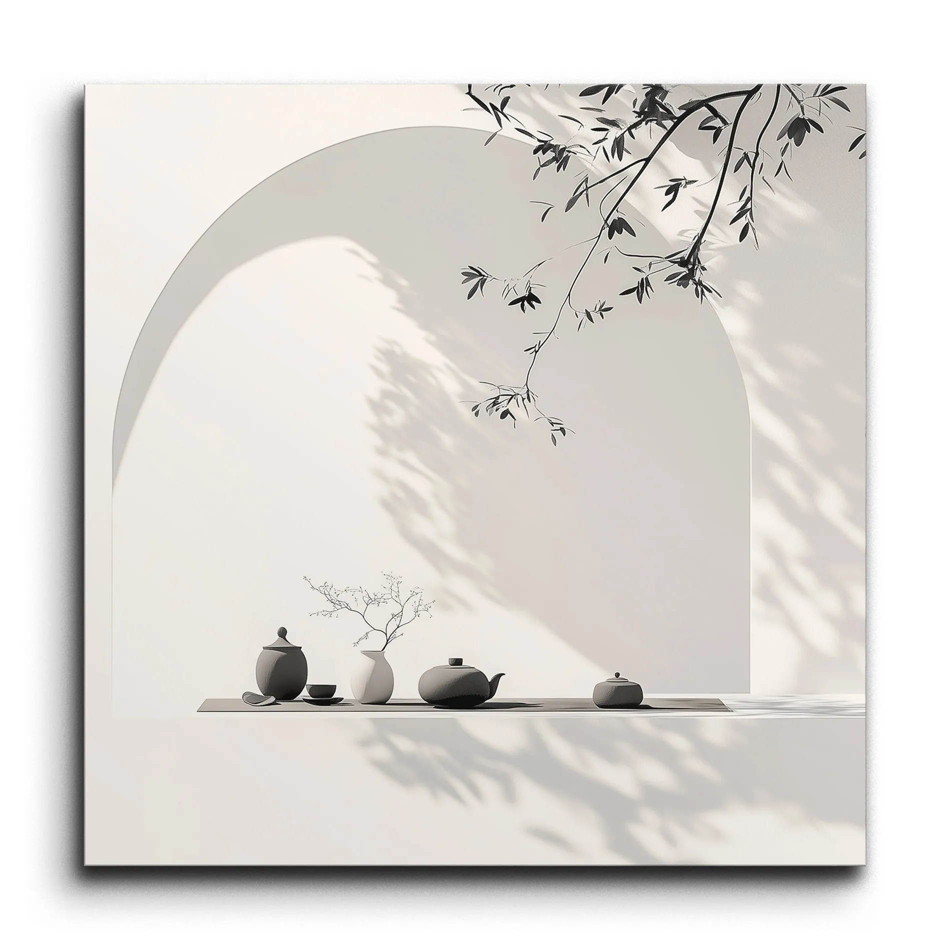Serene Tea Set Harmony: Minimalist Elegance