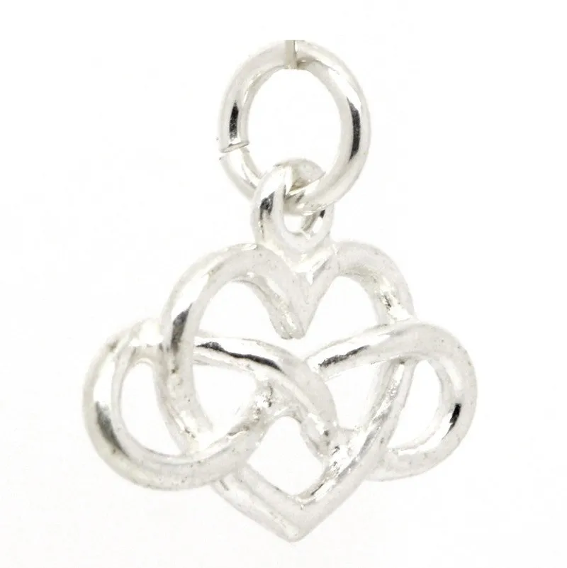 Silver Eternal Heart Infinity Charm
