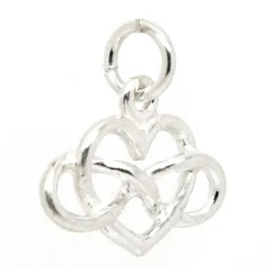 Silver Eternal Heart Infinity Charm