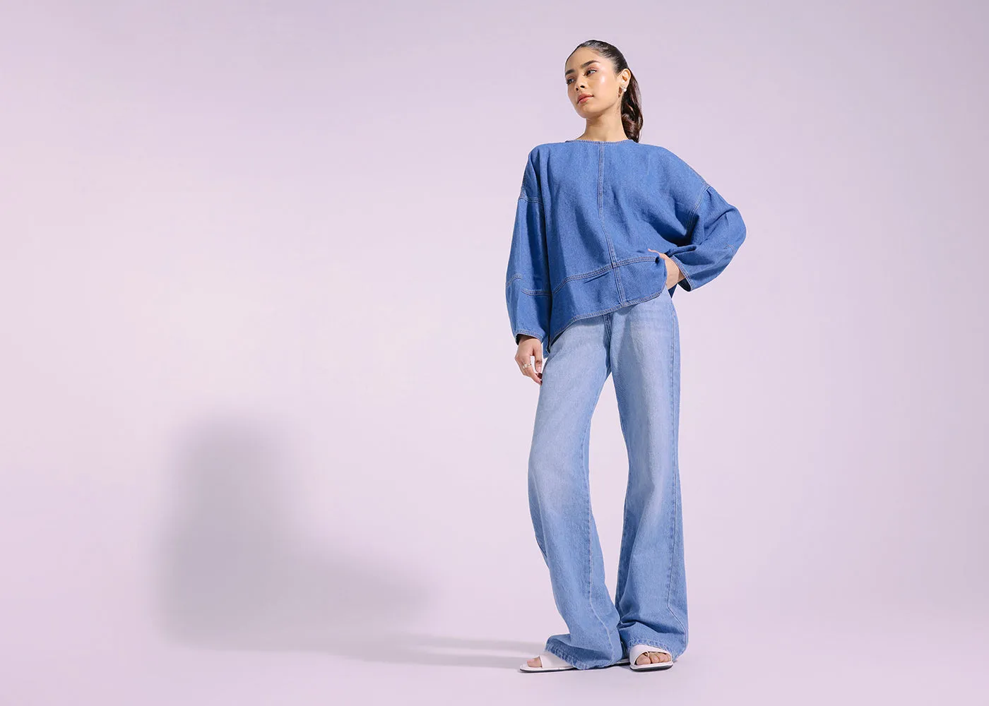SOLID DENIM SHIRT (E1658/108/625)