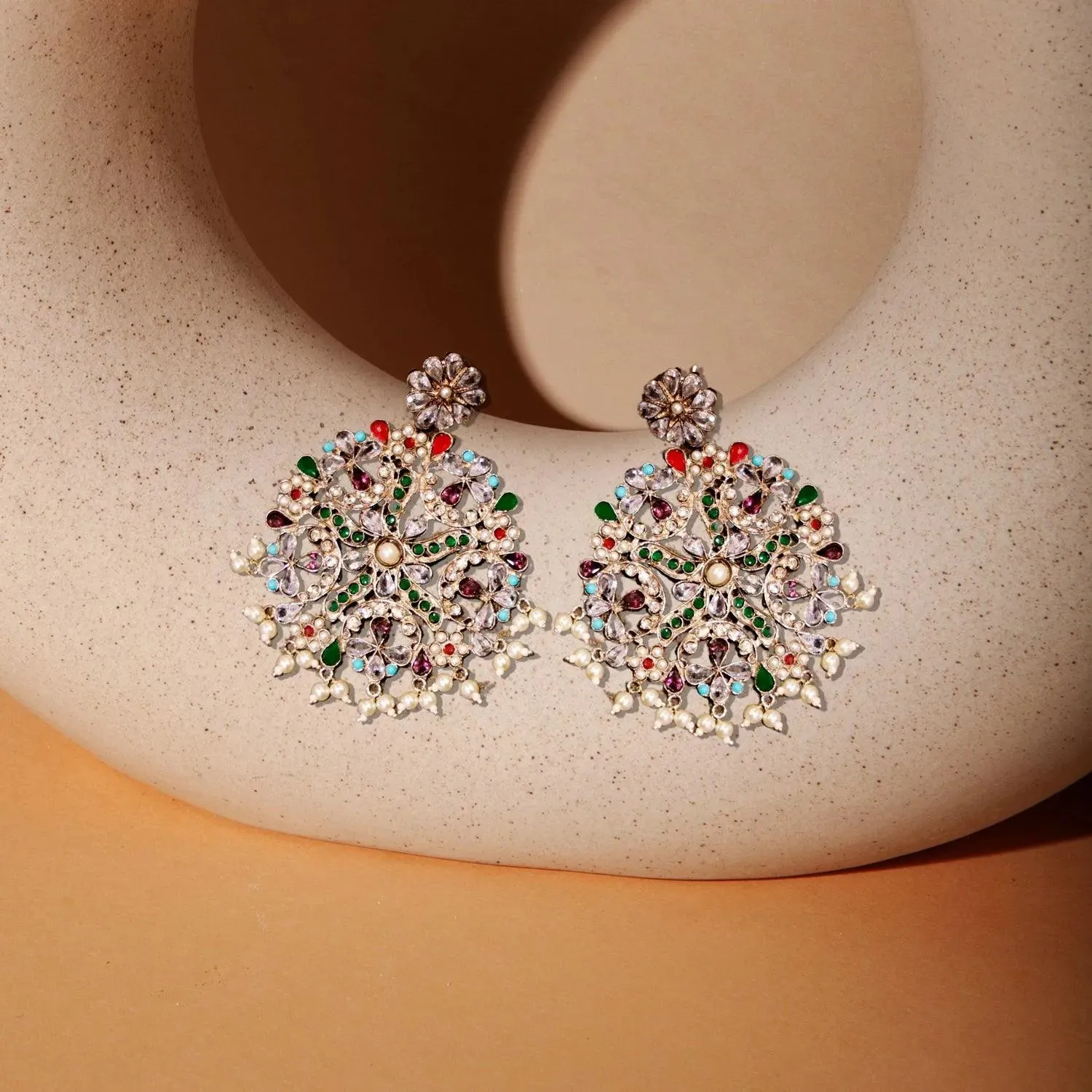 Traditional Indian Pearl Bridal Jewelry Set