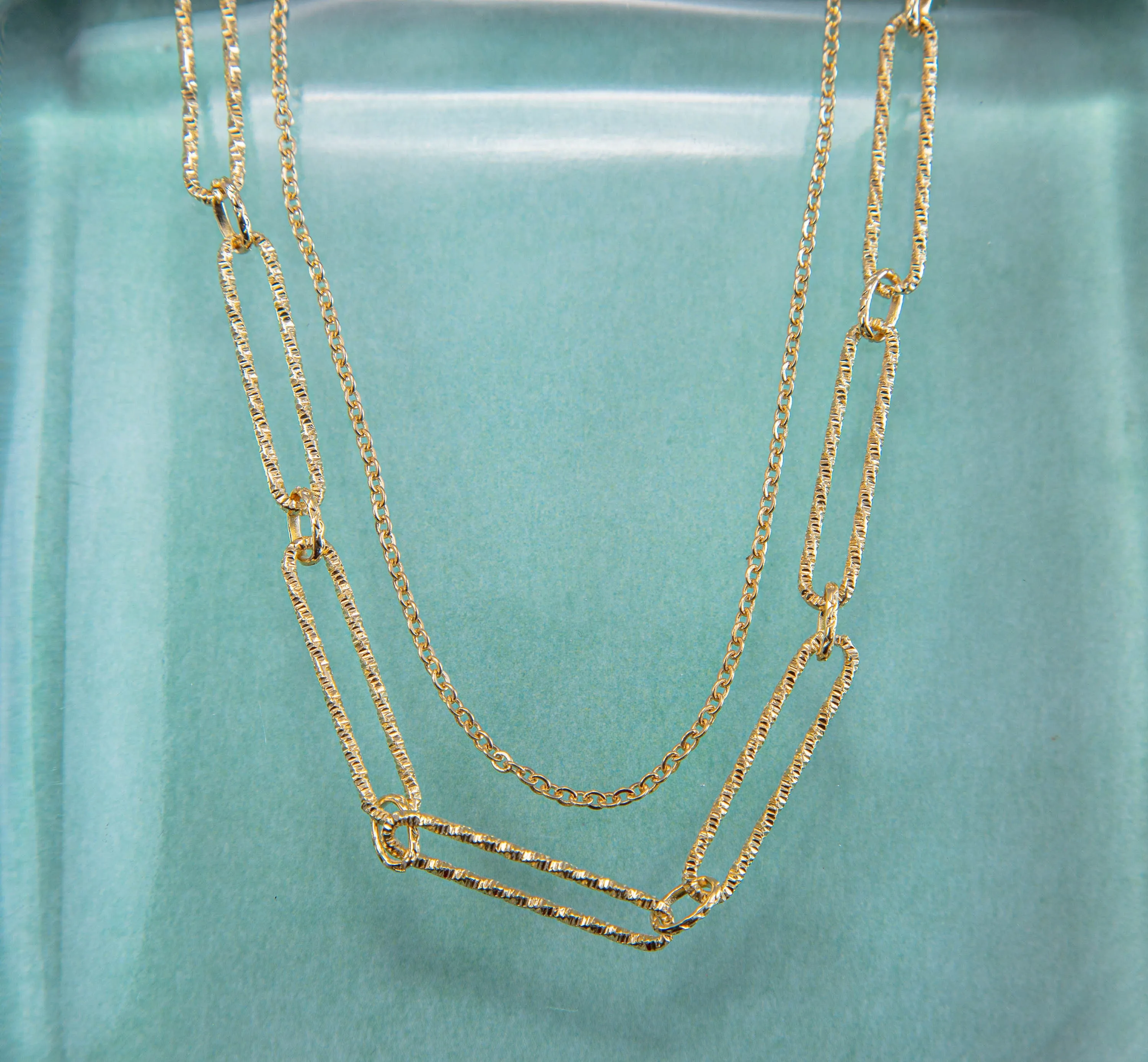 Two Layered Paperclip Necklace