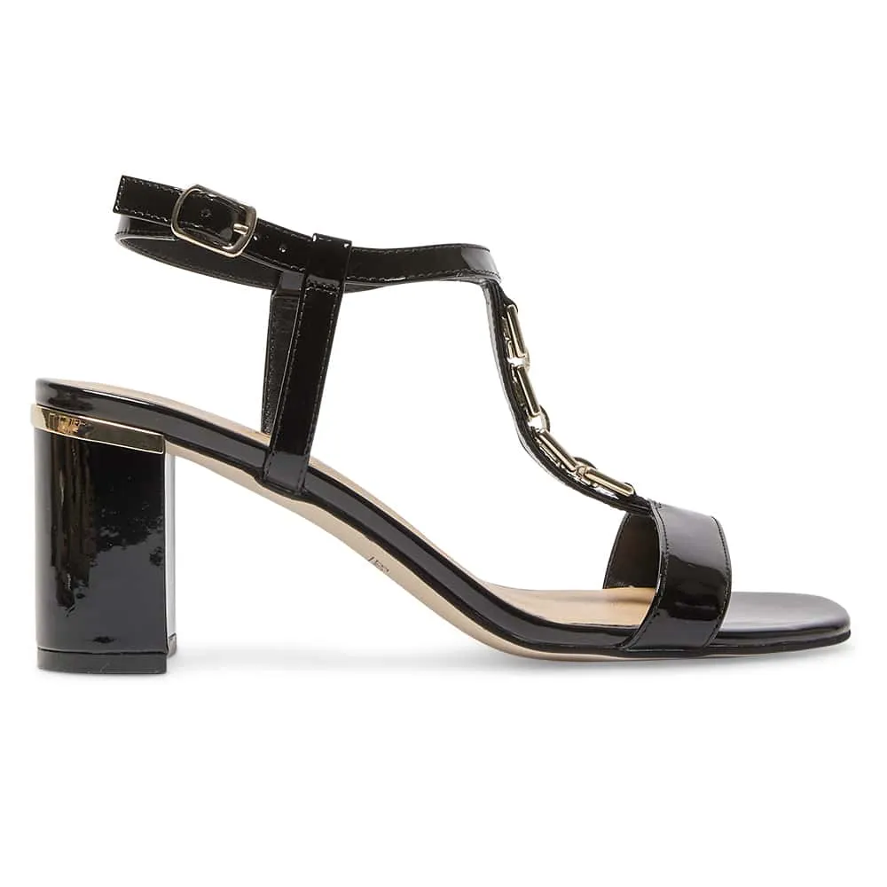 Unicorn Heel in Black Patent