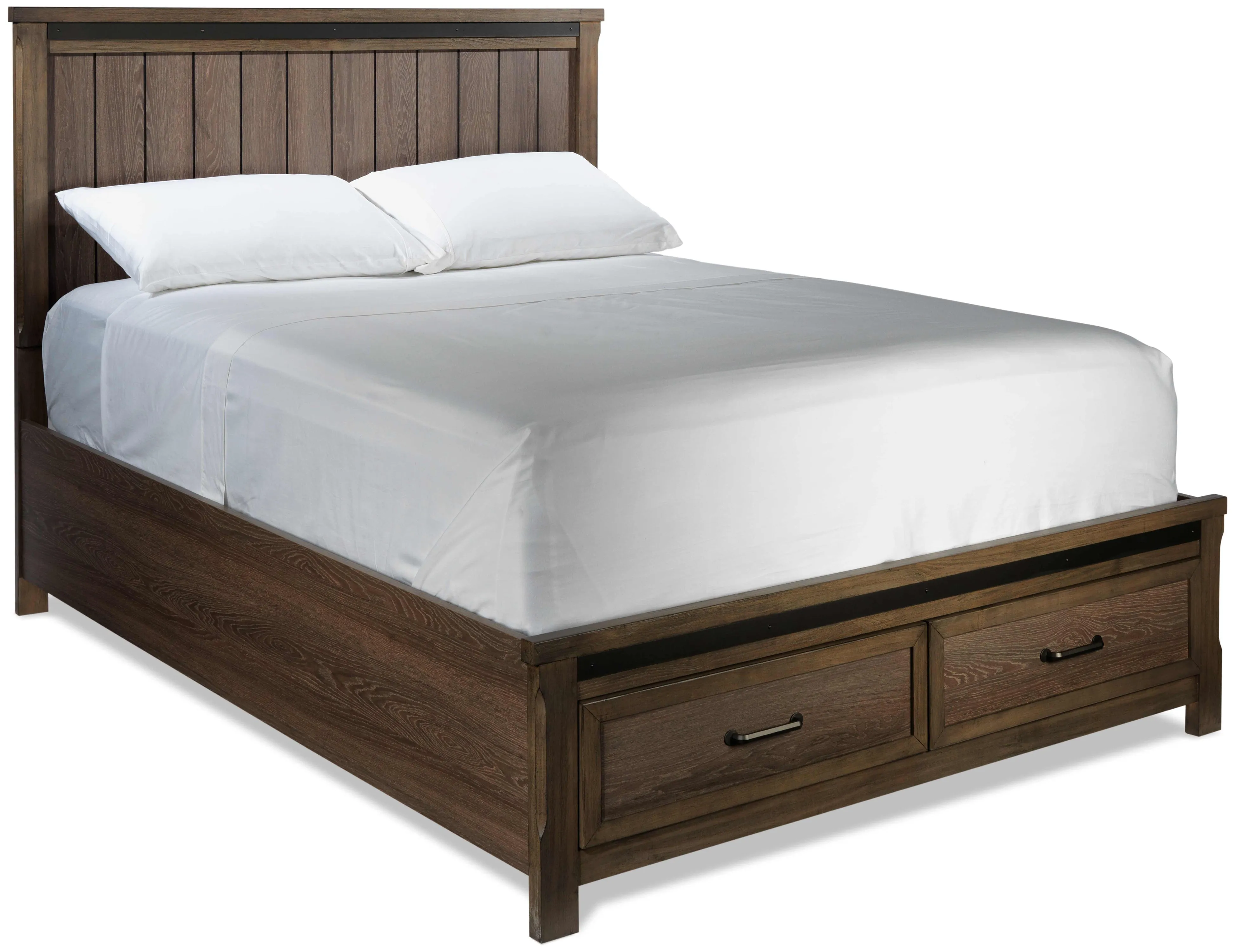 Verdandi 6-Piece Queen Bedroom Set with Storage - Rustic Oak
