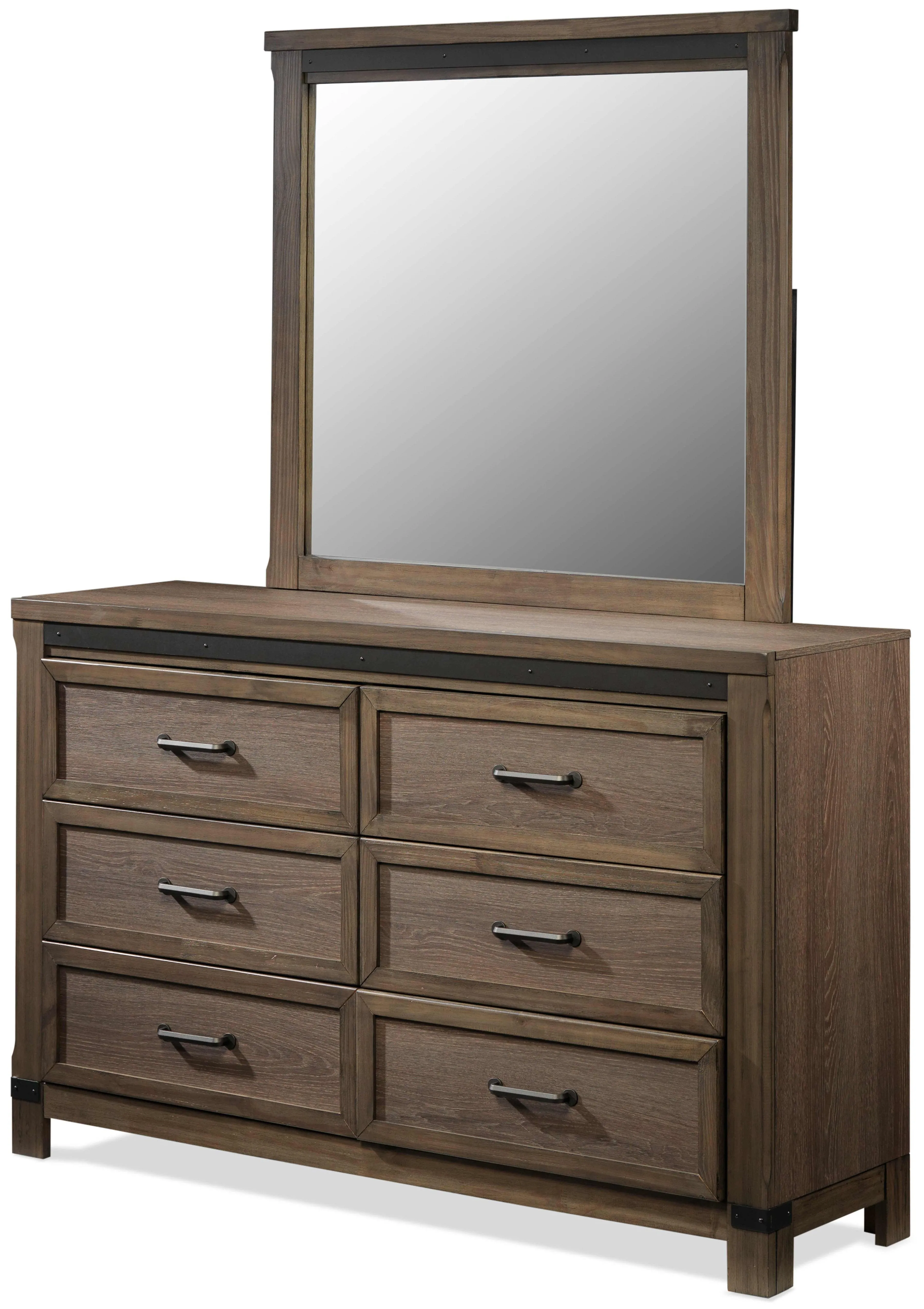 Verdandi 6-Piece Queen Bedroom Set with Storage - Rustic Oak