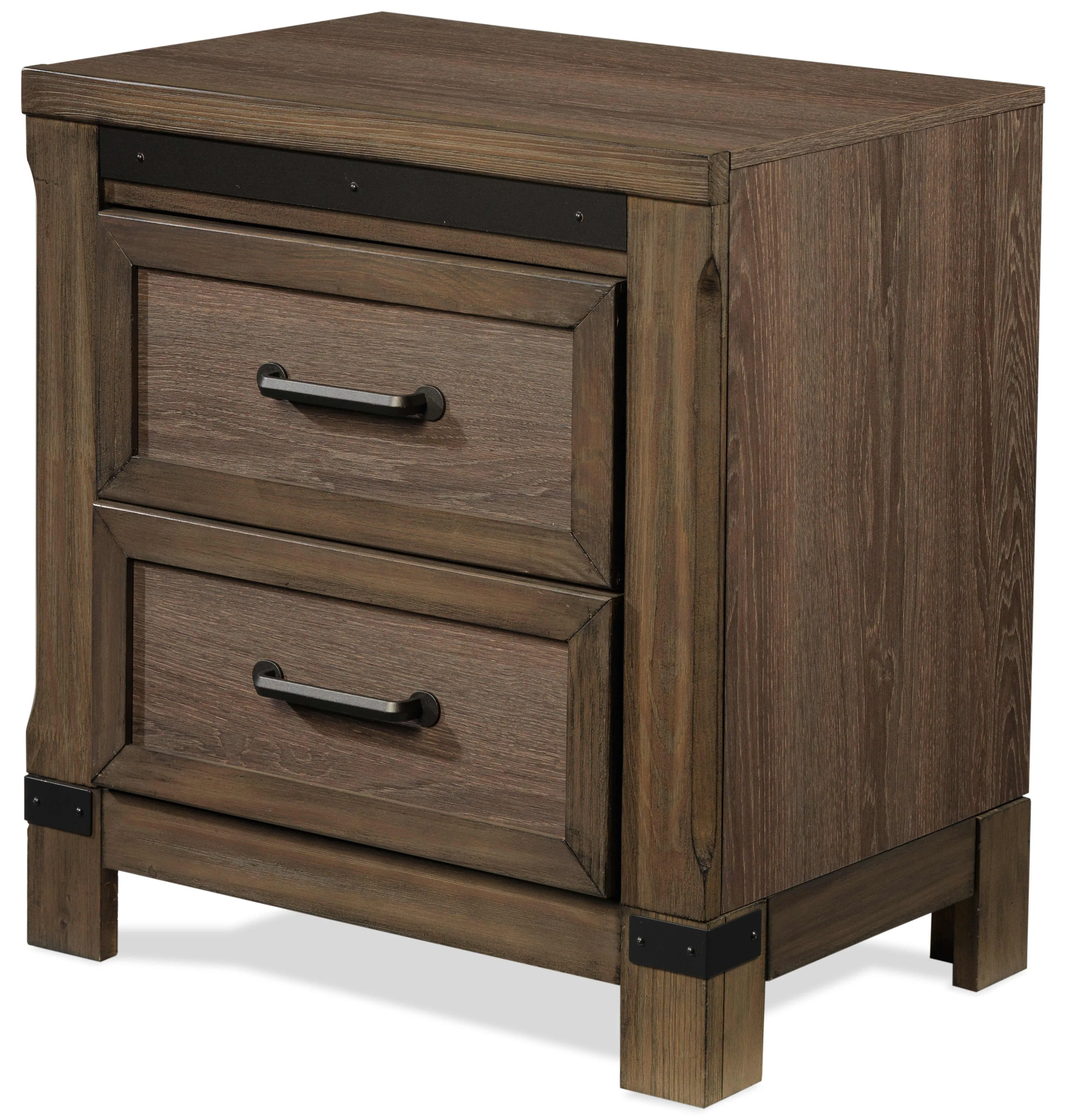 Verdandi 6-Piece Queen Bedroom Set with Storage - Rustic Oak