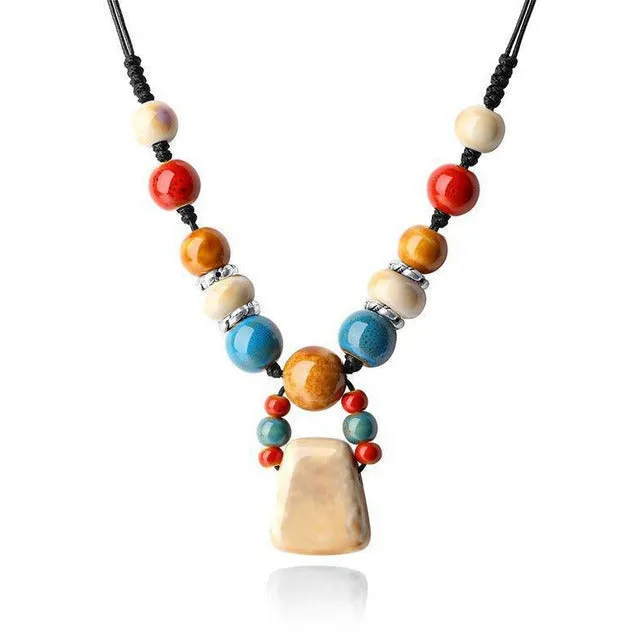 Vintage Bohemian Beaded Necklace