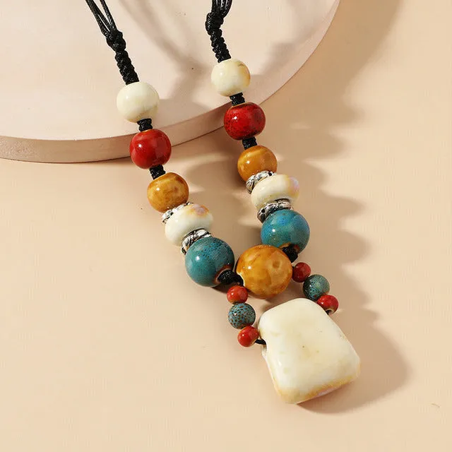 Vintage Bohemian Beaded Necklace