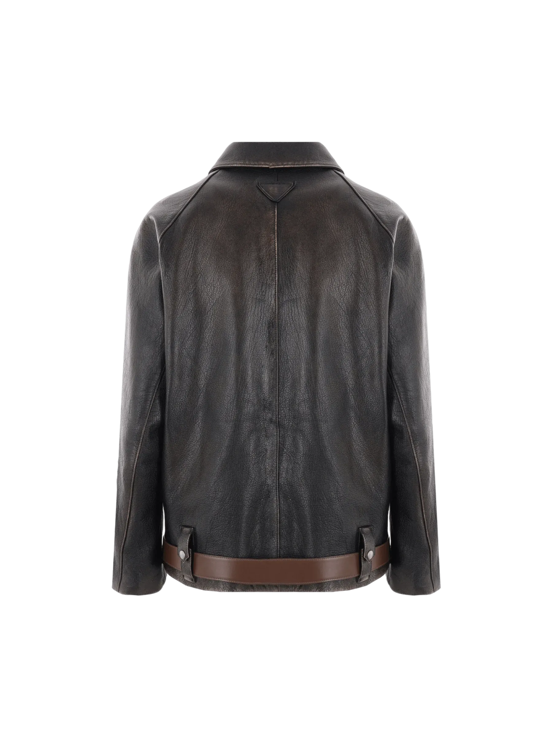 Vintage Leather Zip Jacket