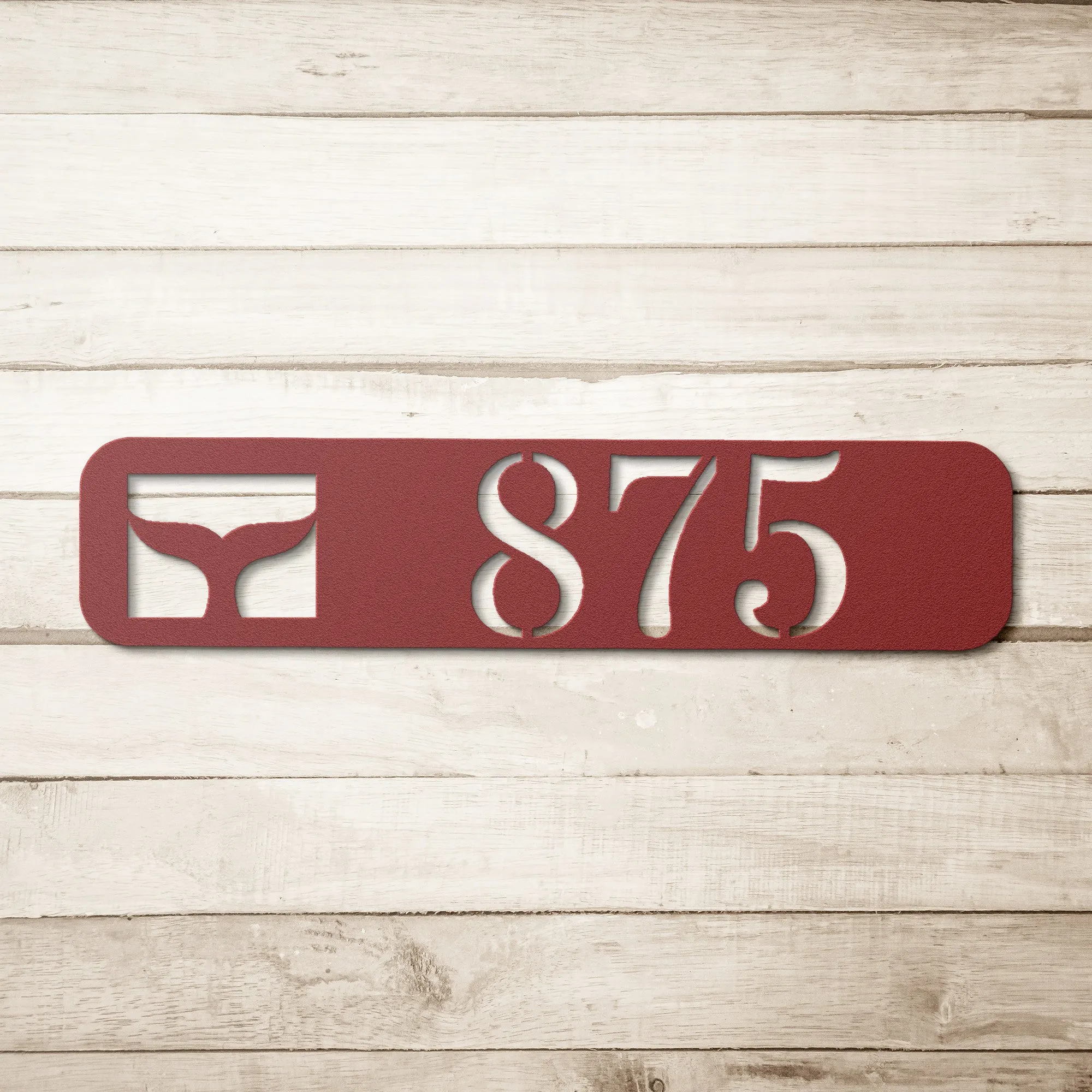 Whale Tail Custom Address Sign