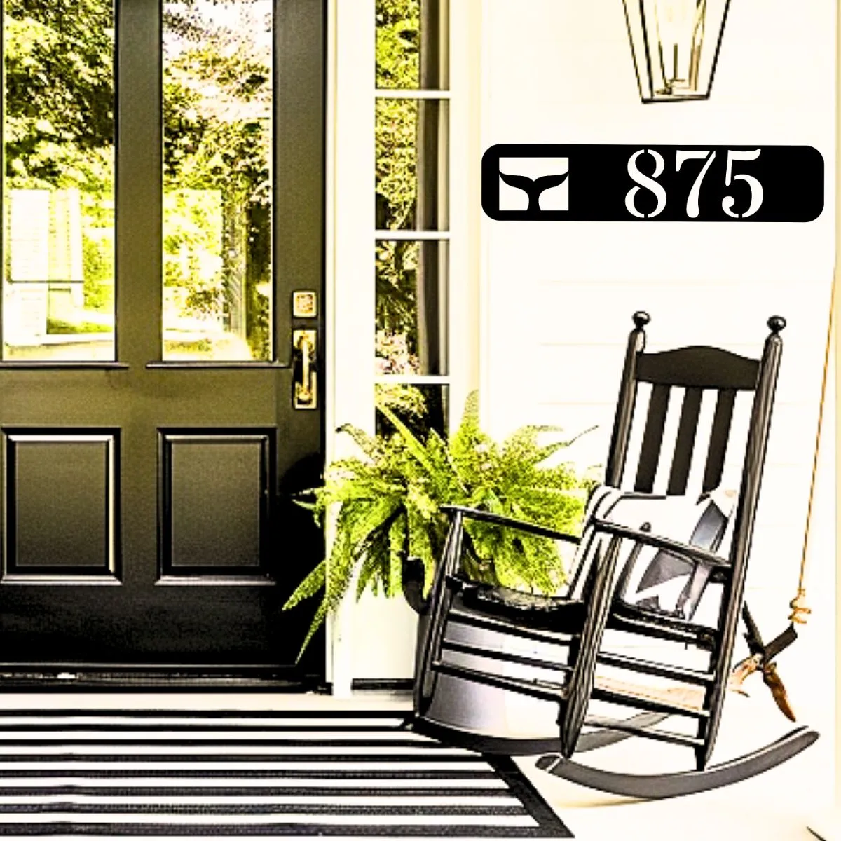 Whale Tail Custom Address Sign