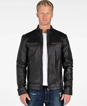 Wilson Men's Luxury Lambskin Leather Jacket - Timeless Elegance and Comfort