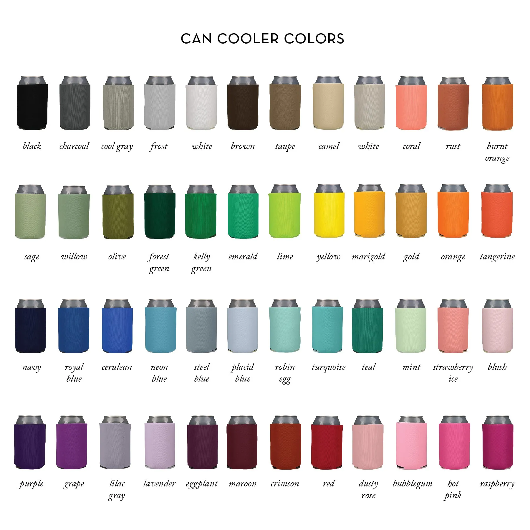 Your Own Design Foam Can Cooler